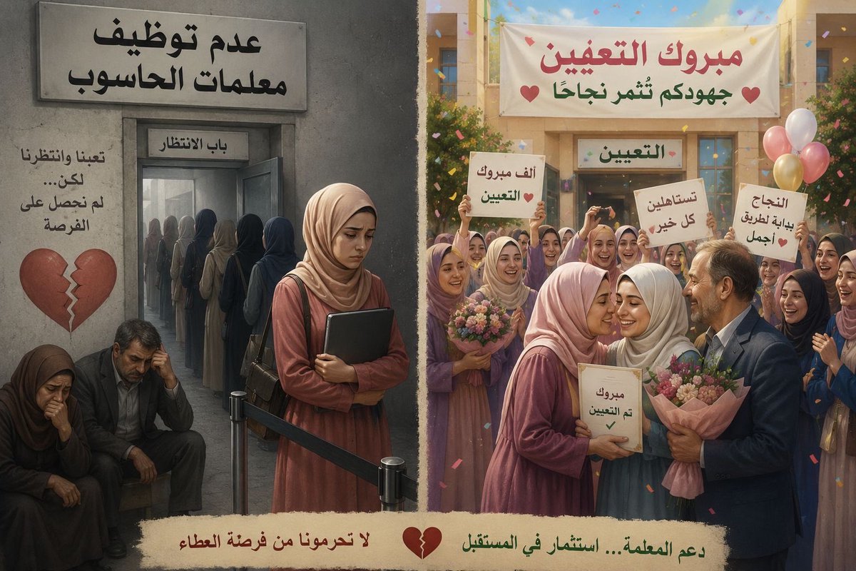 alnadabi717's tweet photo. الى السيدة الجليلة عهد..      
نناشدكم بعد الله أن يصل إليكم صوت خريجات تقنيه المعلومات اللاتي ينتظرن التعيين منذ ٤ سنوات في قوائم الانتظار بعد أن اجتزنا اختبار التوظيف أملنا بالله ثم بإنسيانيتكم المعهودة، أن تجد قضيتنا من ينصفها ويعيد لنا الأمل

 #معلمات_الحاسوب_بلا_تعيين https://t.co/QsbbEHj7cg