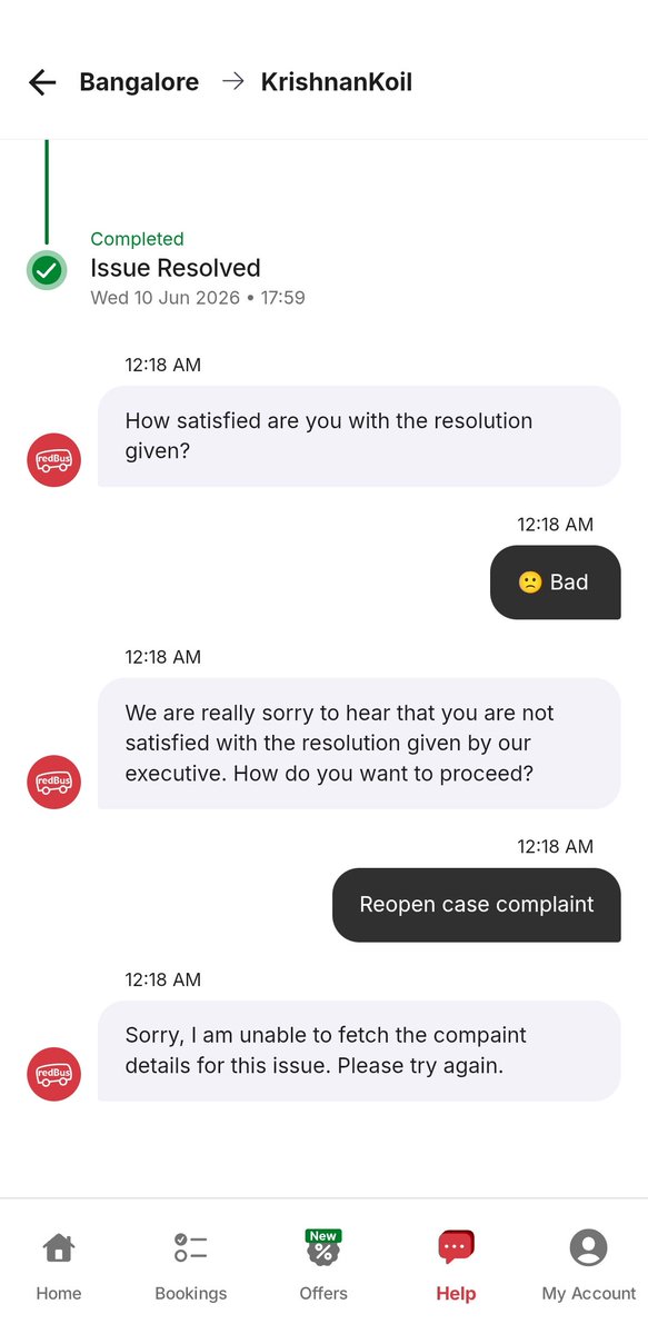 raamnaaths's tweet photo. @redBus_in Still issue not resolved, no response couldn't able to reopen the issue.
Not able to talk to customer care,I am thinking to book on redbus/MakeMyTrip for my upcoming trip.
@redBus_in @makemytrip @makemytripcare @goibibo @GoibiboSupport 
#redbus #makemytrip  #goibibo #bus #travel https://t.co/qzR9nstOG3