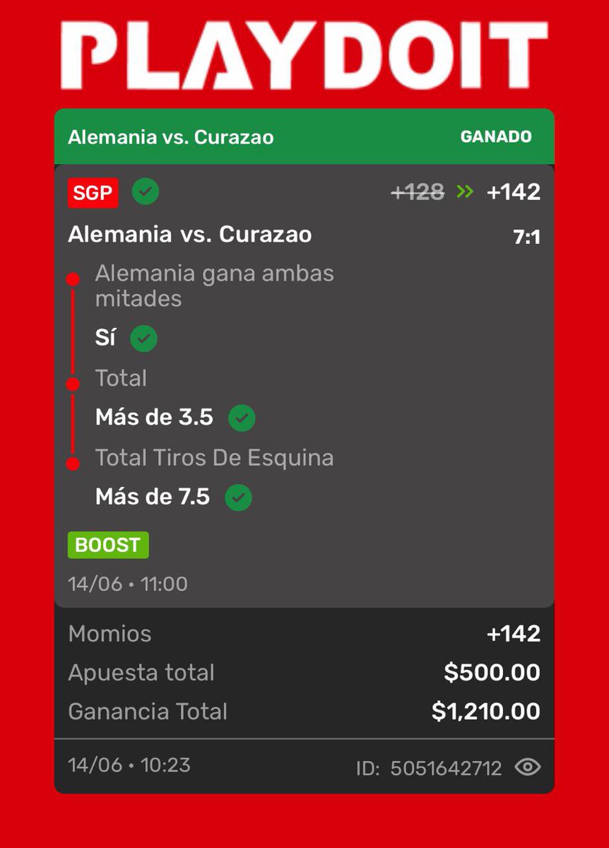 samuupicks's tweet photo. Y en el PREMIUM ✅✅✅
GANANDO 🏆👑💸
Alemania 🇩🇪 de toda mi vida

Vamos 🔥🔥🔥
Que esperas para sumarte al grupo ganador 💪🏻 https://t.co/HnPzuWKUJk