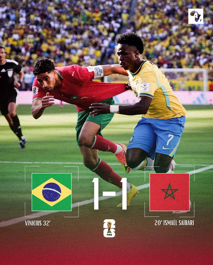 MikePakoto's tweet photo. USA:Coupe du monde 2026, le Brésil et le Maroc se quittent dos à dos, l'Écosse domine Haïti https://t.co/5F7elxtUma @acprdcongo @afpfr @AfricanewsJ @FecofaRdc @RFIAfrique @fifacom_fr @CAF_Media @Presidence_RDC @PresidenceGA @PR_Senegal @PresidenceBenin @RCA_Renaissance @fatshis https://t.co/kFVzzJ1vAd