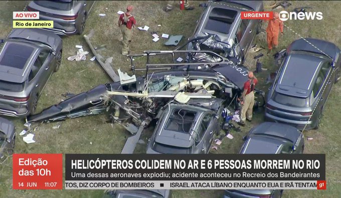 AlertaCaptain's tweet photo. Imagenes oficiales de como quedó el helicóptero luego del accidente en el que lamentablemente murió Gaspi. En el video tenemos el UNICO video oficial de una camara de seguridad que capta la caída de la aeronave. El que circula de dos helicópteros chocando no son de este accidente.
