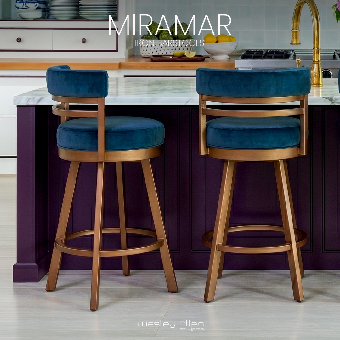 WesleyAllenInc's tweet photo. Sleek. Sophisticated. Custom-made for you. ✨ Meet the Miramar Barstool.
Choose your finish, pick your fabric, and get the perfect fit for your home bar. 🥂

Start designing:  https://t.co/hvhbPbXSDf 
#WesleyAllen #KitchenDesign #Barstools #customfurniture #interiordesign https://t.co/wmMrnQv2jS
