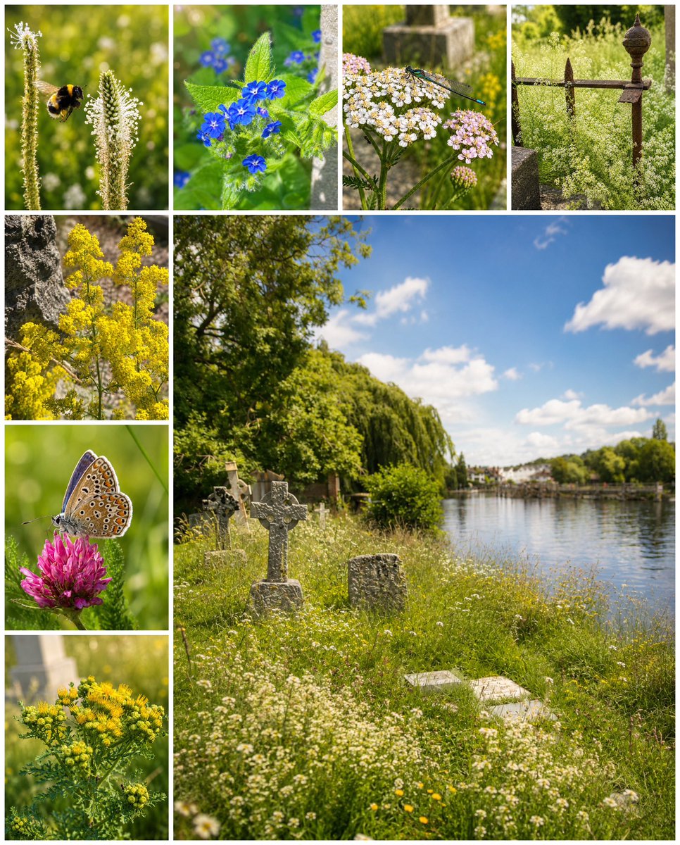suzirowcliffe's tweet photo. Just metres away from the bustling town regatta, I found a wildlife haven at All Saints Church, Marlow @ThamesPathNT 

Bees, butterflies and damselflies were enjoying the flowers, and I enjoyed the peace. 

#ChurchyardFlowers #wildflowerhour https://t.co/v8spPTFjOi