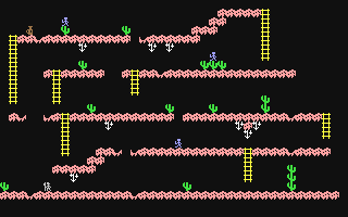 MuseumCommodore's tweet photo. Obscure C64 Games #22: Arabian Treasurehunt

Title: Arabian Treasurehunt
Publisher: Markt & Technik / Happy Computer
Year: 1985
Genre: Platformer

A Lode Runner inspired colorful single-screen platformer where you guide an explorer through the dangers of ancient Baghdad, climbing ladders, jumping across platforms, and collecting treasures while avoiding enemies and hazards.

Interesting fact: A German release from 1985, created by Jens Freudenberg and published by Markt & Technik. It was featured in German computer magazines like Happy Computer.

What do you think — ever played it?