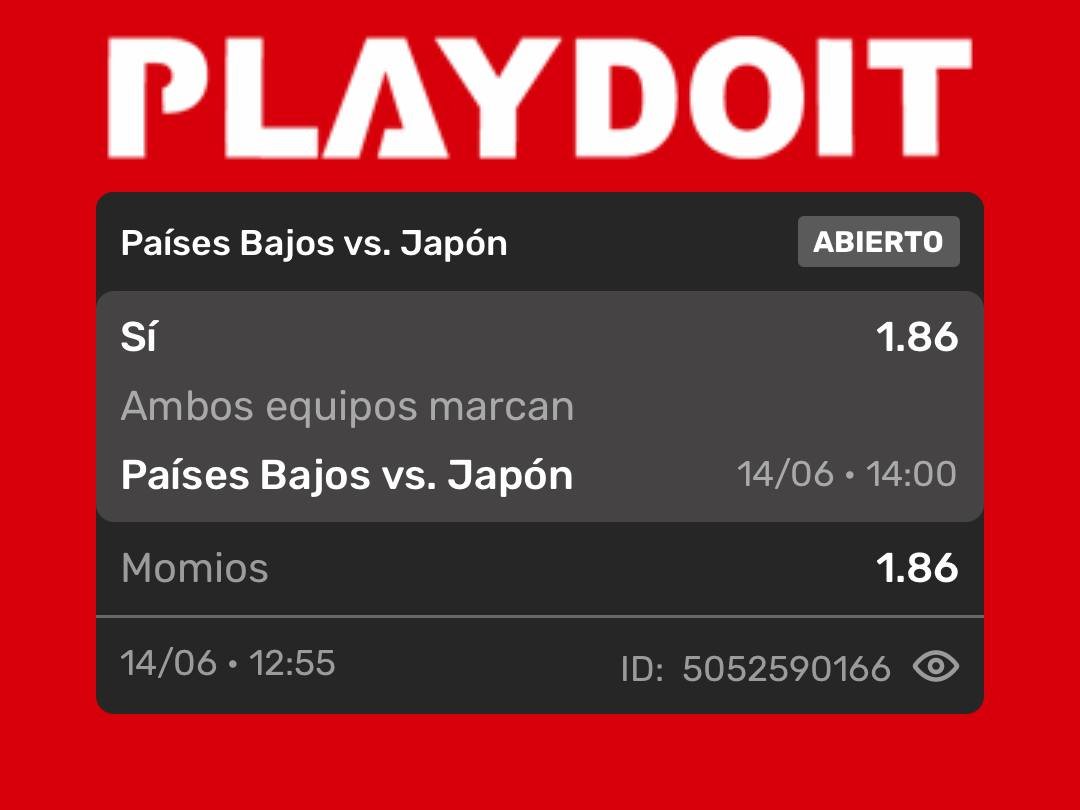 mAIkolAnalyst's tweet photo. ⚽ PAÍSES BAJOS vs JAPÓN
🏆 Copa Mundial FIFA 2026 | Grupo F

Países Bajos llega sin De Ligt. Sin Timber. Sin Simons. Cuatro partidos sin portería a cero. 

Japón lleva cinco partidos consecutivos anotando.
Encontramos una lectura con goles en ambos lados.

Ambos Anotan - SI (1.86) @playdoitmexico 

¿Crees que Japón puede anotar hoy contra los neerlandeses? 👇

#Mundial2026 #FIFAWorldCup
