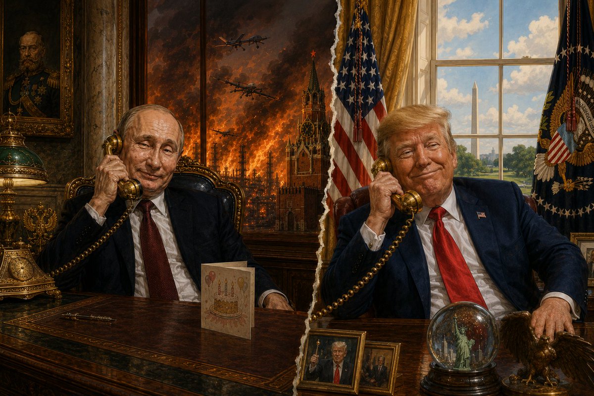 DenShtilierman's tweet photo. Putin called to congratulate Trump on his 80th birthday.

After exchanging pleasantries, the Kremlin dictator immediately began talking about “obstacles to peace.” According to the Kremlin, the settlement is allegedly being hindered by Ukrainian Armed Forces strikes on “civilian targets in Russia.” This is coming from a country that has been terrorizing Ukraine’s civilians for years and firing “Oreshniks” at Bila Tserkva. Well, now all of Russia really is in flames — demilitarization went according to plan.

Following this friendly conversation, the Kremlin, represented by Ushakov, claims that Trump is ready to “influence” Kyiv and European allies. Also, Witkoff and Kushner will visit Russia again. I’m not at all surprised by this — but I think that after Trump’s antics, no one cares about America’s opinion anymore.

Thanks to such conversations and America’s failures, Europe is increasingly realizing the importance of its own agency. It is now crucial for Ukraine not to miss this opportunity and to become one of the main guarantors of the continent’s security.