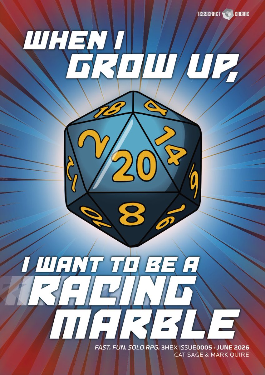 markaquire's tweet photo. Issue 5 of 3HEX is currently PAY WHAT YOU WANT over at DriveThruRPG!

Grab it for free by entering '0' in the CUSTOM price box!

It's a crazy, fun, game! When was the last time you got to play a D20 that wants to be a racing marble?

Enjoy.

https://t.co/hTtE8Xjv2V

#rpg #SoloRPG https://t.co/KIUYXRFToW