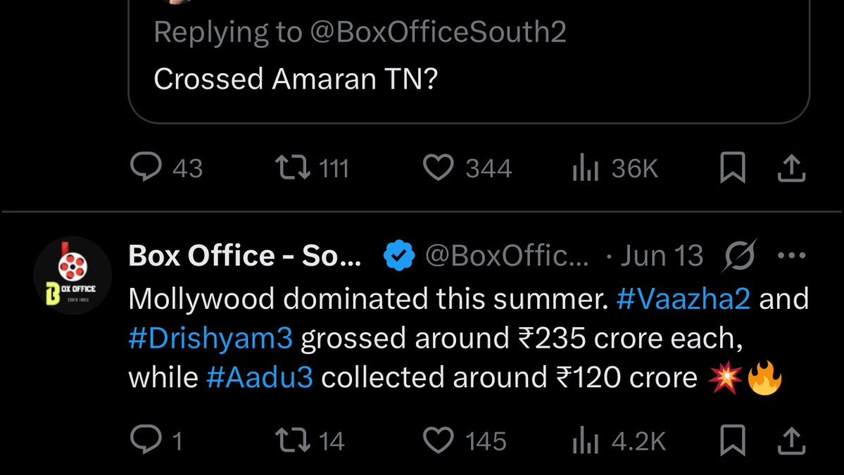 Movieguide7's tweet photo. @Mohamme37225566 @allumanu45 @CherryY63840277 Dho ninte konacha pagum ittu 
Ingott irangi vada maire ninte konapp ippo kanunnillallo 😂 https://t.co/VKdwm8jd1z
