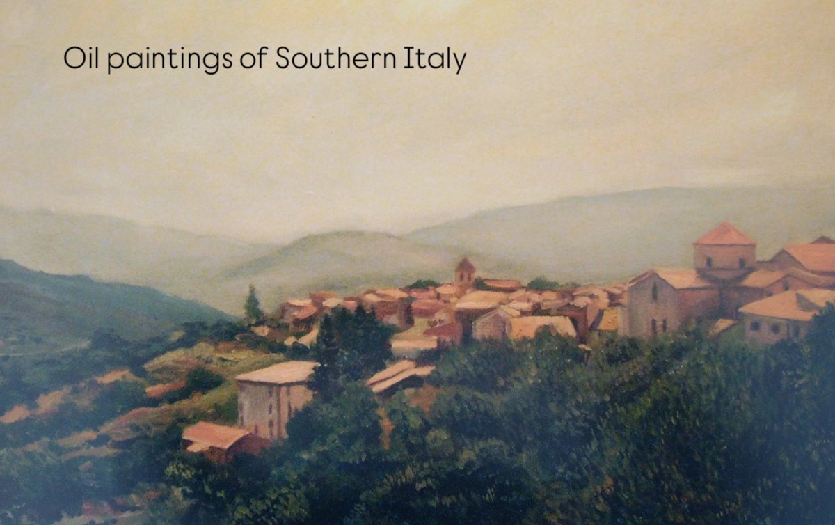 morgan_ferriter's tweet photo. Happy Sunday everyone from Donegal Ireland.. old painting of mine, Rogliano Calabria Italy, oil on canvas. M. Ferriter, 2003. #artist #painter #calabria #italy #irishartist #artlover #paintwork #gallery #oilpaintings #artistoftwitter https://t.co/VnfCl66ghL