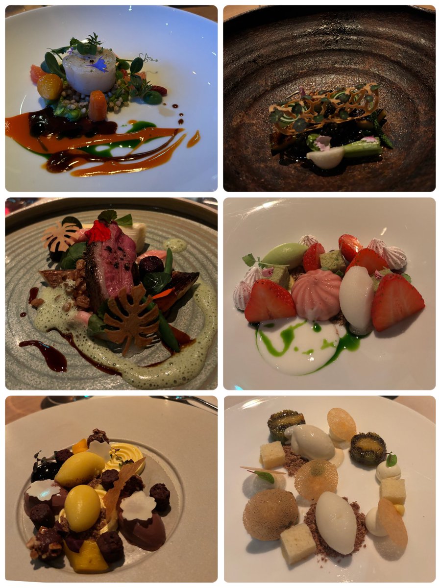 hagemisi's tweet photo. ランスの日本人シェフのミシュラン⭐️⭐️レストランでまるで絵画なステキすぎる😍お料理が���から次と出て来て、もはや体力勝負となった5時間…🤯 https://t.co/3jo25SDvgR