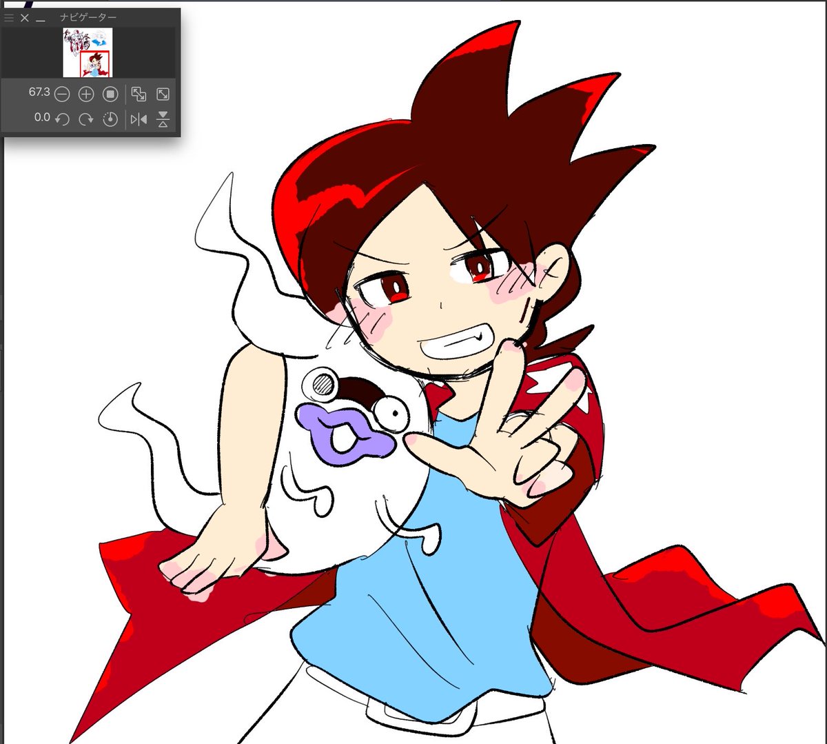 pinatukusi's tweet photo. めちゃマブなウィスパーとケータきゅん描けたから見て
#ぴー串絵　#妖怪ウォッチ　#ウィスパー　#天野ケータ https://t.co/ZONYsLd6Nm