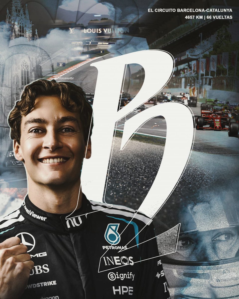 inforussellbr's tweet photo. 🏁 (66/66) | Fim do GP de Barcelona. 

Após infelicidades, George COMPLETA a prova em P2! 

Não era o que se prometia, mas salvamos um pódio e pontos importantes no campeonato. VAMOS LÁ TIME!!

#BarcelonaGP 🇪🇸 https://t.co/FWCU9KsMbZ