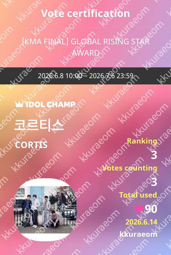 kuraeom's tweet photo. vote for #cortis https://t.co/rnk8Odk73A
