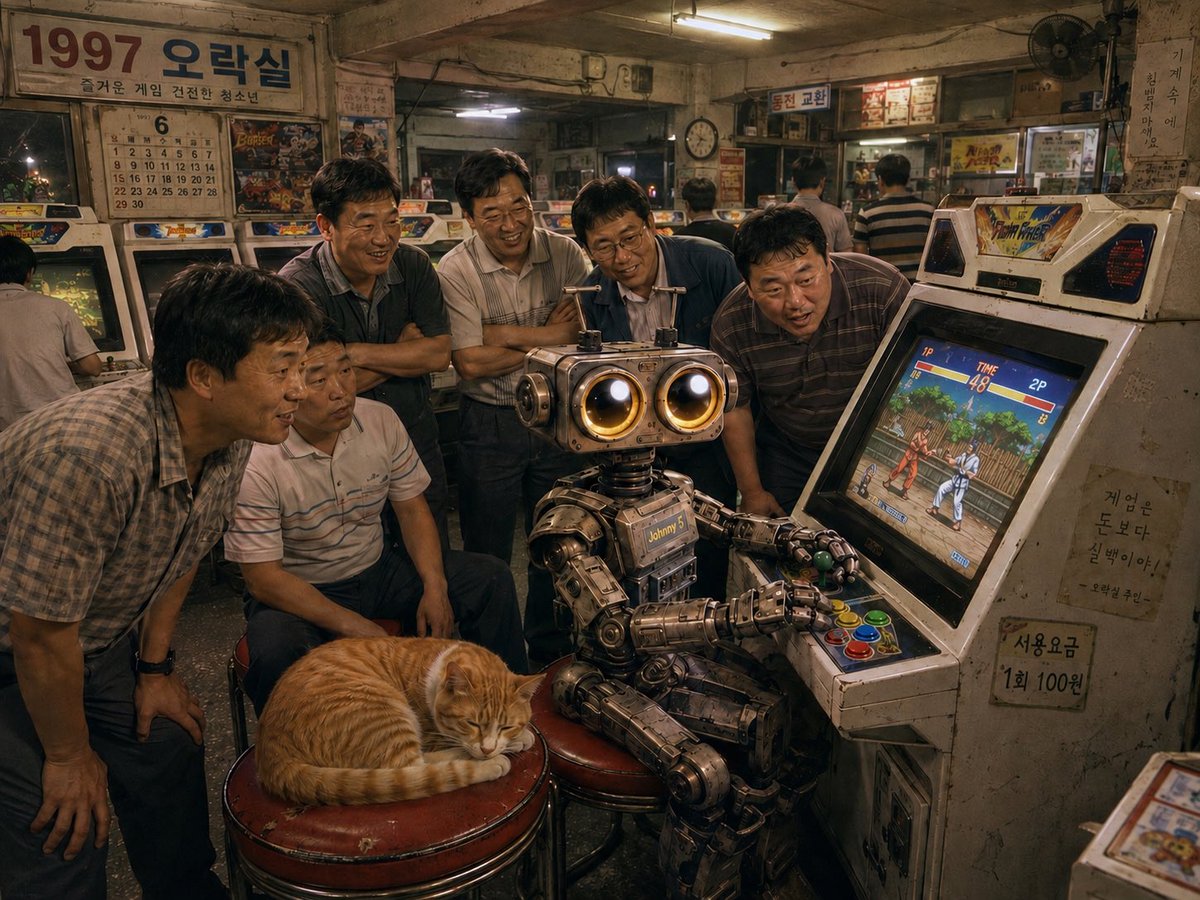 mrsmithbarcode's tweet photo. Winter of 1997
Subtitle
Between contract work, voluntary retirement, encouraged resignation, and the IMF crisis, the old arcade remained a small island of warmth, noise, and survival.
#WinterOf1997
#ContractWorker
#VoluntaryRetirement
#EncouragedResignation
#IMFCrisis
#OldArcade
#ArcadeMemories
#KoreanNostalgia
#LastLightOfYouth
#WarmthInHardTimes
