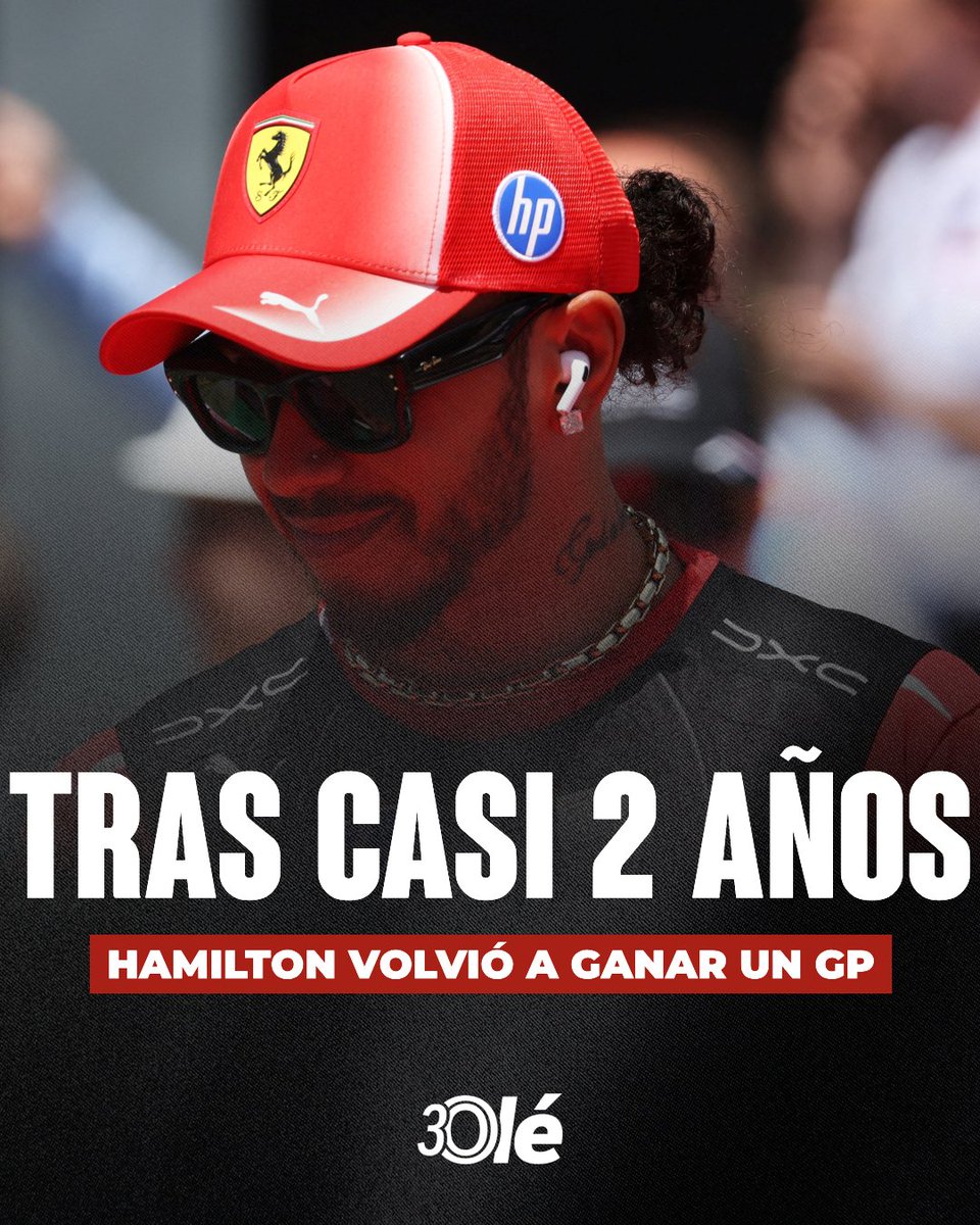 DiarioOle's tweet photo. TRAS CASI DOS AÑOS, HAMILTON SE LLEVÓ LA VICTORIA EN F1 🏎️🔝

🔙 ¿Su última vez? El 28 de julio de 2024, en el Gran Premio de Bélgica

🐴🔴 A su vez, el último triunfo de Ferrari había sido el 27 de octubre de 2024 en el Gran Premio de la Ciudad de México, con Carlos Sainz como piloto