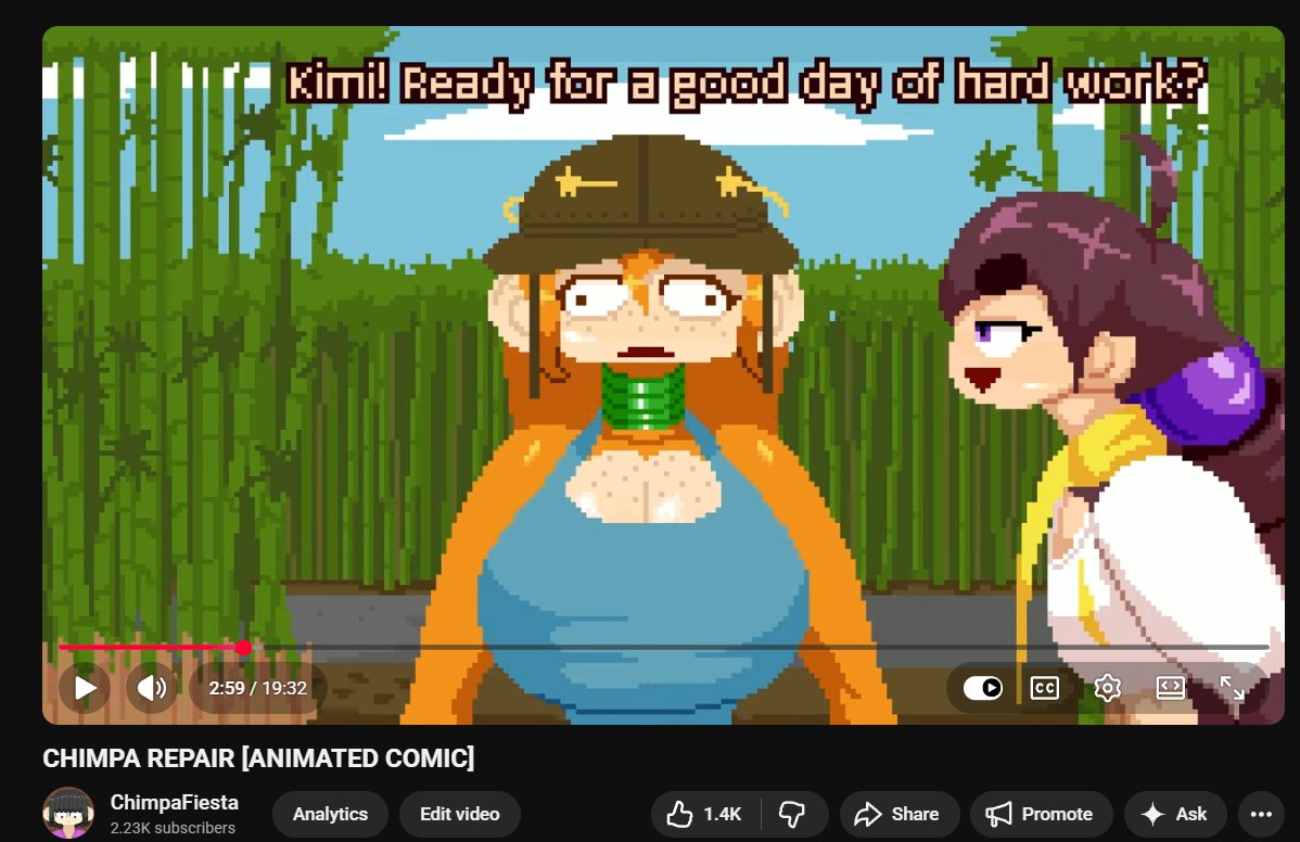spinneborg's tweet photo. It seems some people didn't actually find out, so I inform you that Ep 2 of the Chimpa comic is up on youtube already. Hay una versión en español también para los que no saben inglés. https://t.co/eovpFPIA9U