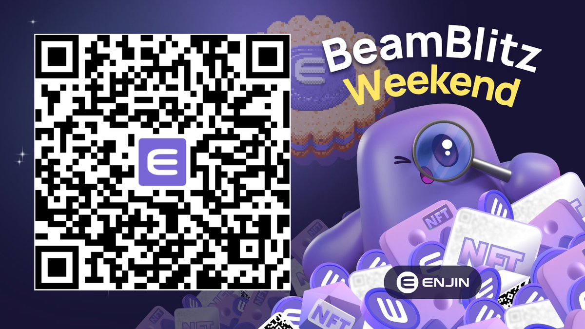 enjin's tweet photo. BeamBlitz Weekend is LIVE
Here's Blobby dropping a weekend goodie. Grab a proof of snack, Enjineer. 😉
Scan the Beam QR with the Enjin Wallet app or claim it here: https://t.co/L70T13Jw8S
Same day next week, NFT hunters. 🫡
More info: https://t.co/Hylz3PQojo
#Enjin #FreeNFT #BeamBlitz