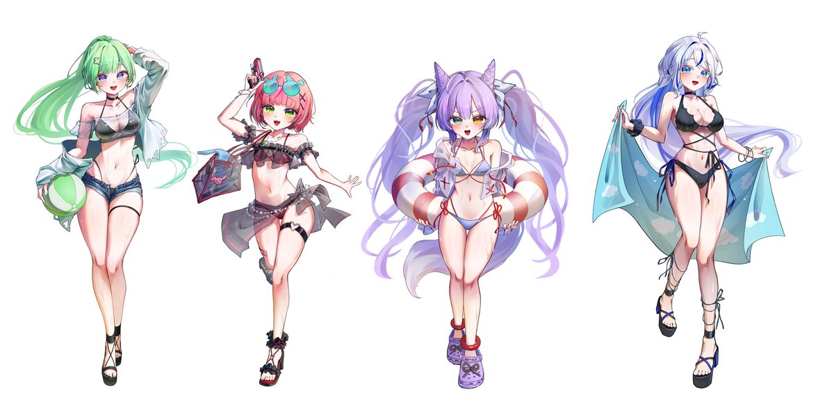Rang_M_'s tweet photo. 클리셰의 여름휴가🌊🌊
#riko_art #Nanart_ 
#shibuki_art #kumorinart https://t.co/DQoR2inMJo