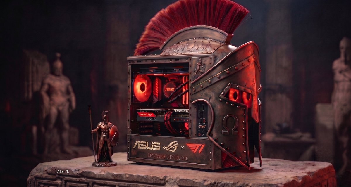 AlexandrosT69's tweet photo. Legends Never Die! 🛡️🔥 Forged in dark metal and Spartan discipline, my ultimate custom PC battle-station is ready to conquer. Powered by the true T1 spirit and featuring the beastly ASUS x T1 RTX 5070! ⚔️🏆 > @asus #ASUST1Gaming #T1WIN #ASUS #PCModding https://t.co/BA0o6kmylr