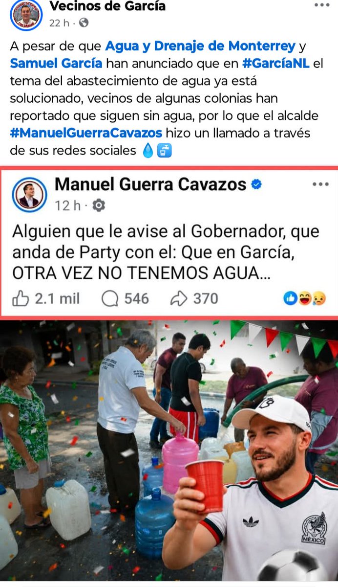 Lou4_0's tweet photo. @samuel_garcias Hasta cuando estarás listo para hacer frente a los problemas reales de NL.

Gente que padece sin agua en NL.
Víctimas de obras de los accidentes por obras del metro en el olvido.
Empresarios ignorados.

Hasta cuando estarás listo @samuel_garcias ?

Fuera el mal Gobierno!! https://t.co/15kjVD7Qr7