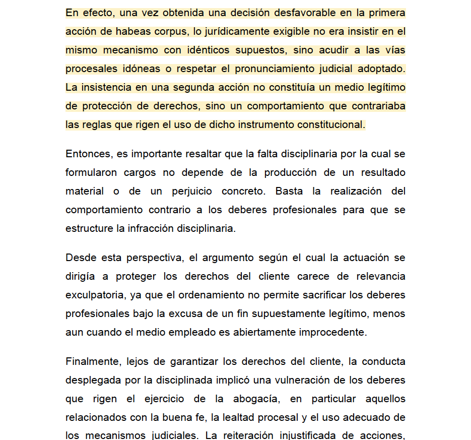 Melovides's tweet photo. Suspenden por 8 meses a una abogada que interpuso dos habeas corpus con los mismos supuestos. No se trató de un medio legítimo para la protección de derechos, sino del abuso de las vías legales. https://t.co/Kn63s31NjM https://t.co/CKWLXOBDOw
