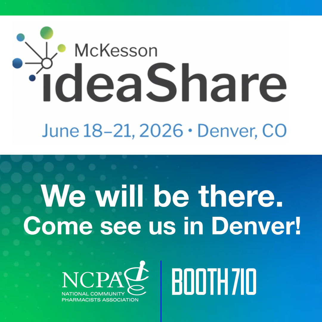 Commpharmacy's tweet photo. 🚀 We’re heading to McKesson ideaShare 2026! If you’ll be there too, make sure to stop by booth 710 to connect with the NCPA team. We can't wait to see you in Denver. https://t.co/clw19FE0Xi