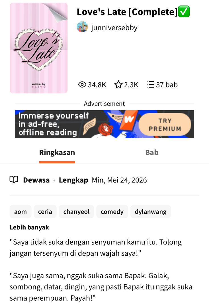 wattpadmenfess_'s tweet photo. Ayo spill office romance yang kocak banget🥰

I'll go first: Love's Late - junniversebby

/wp/ https://t.co/IGtJy8zM3E