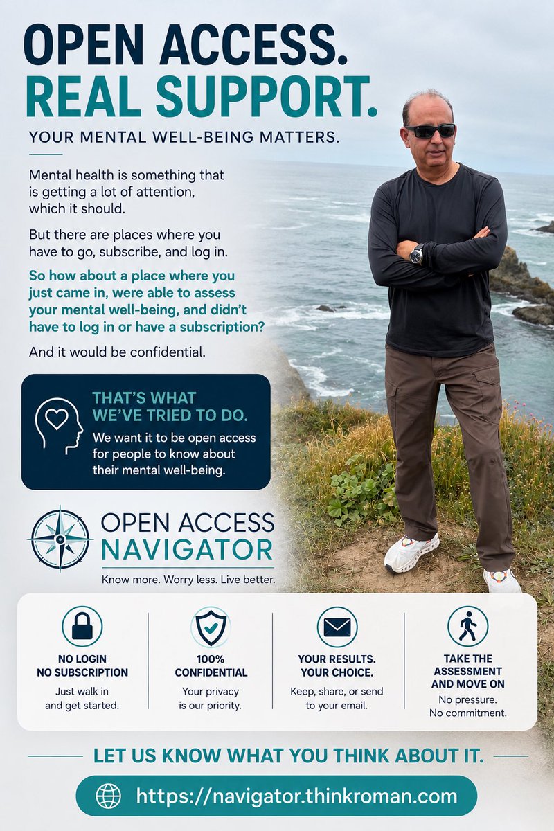 ash_dhar's tweet photo. Mental well-being shouldn’t require a subscription.

Free, confidential mental well-being assessment in minutes.

https://t.co/8mP79jnQZb

#MentalHealth #MentalWellbeing #HealthcareInnovation https://t.co/MBEvuoVaVF