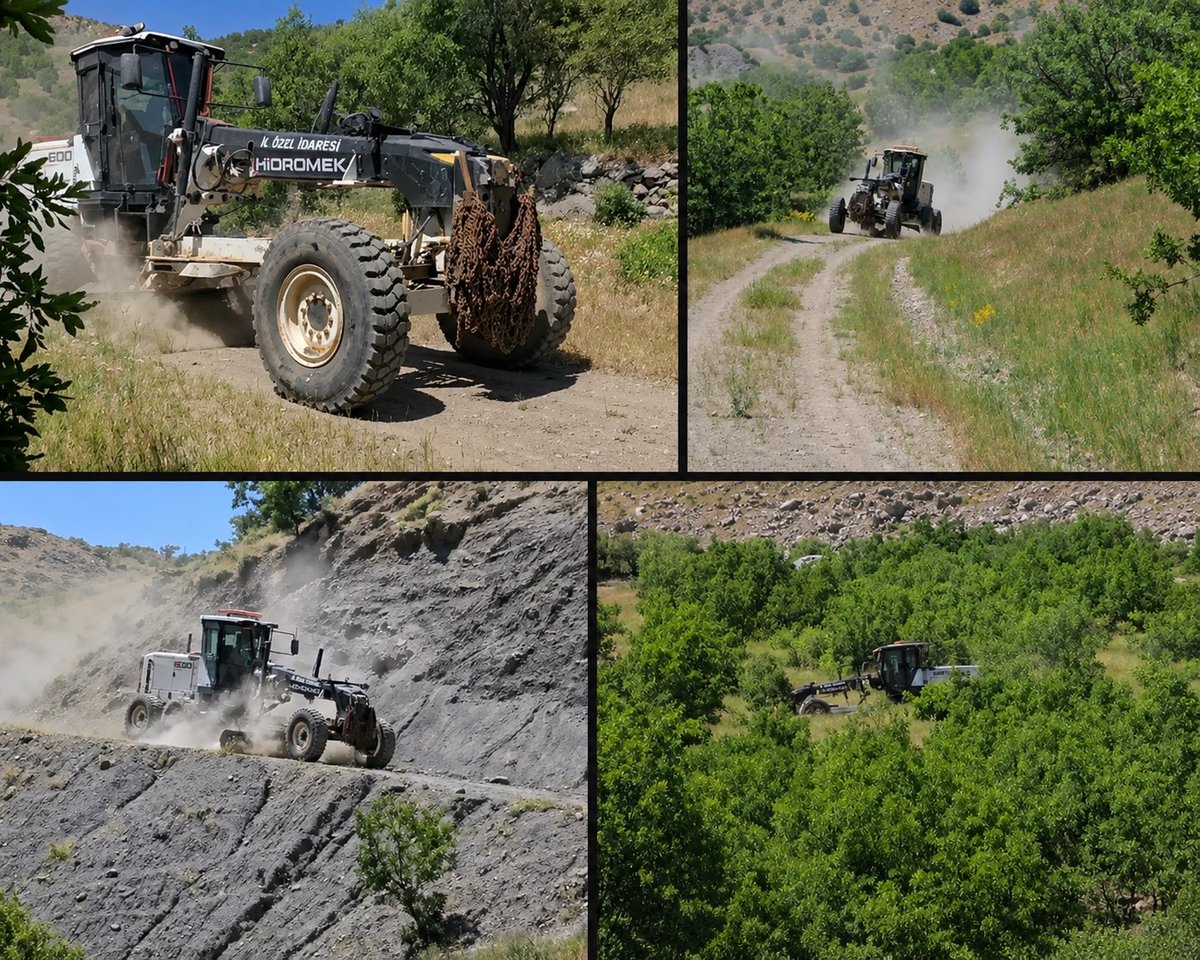 elazigozelidare's tweet photo. Elazığ İl Özel İdaresi olarak Sahada Çalışmalarımızı Sürdürüyoruz.

İl genelinde ulaşım, altyapı ve kırsal kalkınmaya yönelik çalışmalarımız aralıksız devam ediyor.

📍 Kovancılar ilçesinde Uyandık ve Soğanlı köylerinde reglaj çalışmaları, Yazıbaşı Köyü’nde ise stabilize yol yapım çalışmaları sürüyor.

📍 Sivrice ilçesi Alaattin Köyü’nde 2026 yılı yatırım programı kapsamında 3 kilometrelik 1. kat asfalt yol yapım işi başlatıldı. Ayrıca Üçlerce Köyü’nde yağışlardan etkilenen tarımsal sulama bentlerinin onarımı ve yol reglaj çalışmaları, Haftasar Köyü’nde ise yol reglaj çalışmaları devam ediyor.

📍 Karakoçan ilçesinde Kuşçu Grup Yolu’nda stabilize ve onarım çalışmaları aralıksız sürdürülüyor.

📍 Baskil ilçesinde Suyatağı Köyü’nde stabilize çalışmaları, Bilaluşağı Köyü’nde ise reglaj çalışmaları devam ediyor.

📍 Palu ilçesinde Baltaşı, Keklikdere ve Yeşilbayır köylerini kapsayan kilitli parke yapım işi kapsamında Baltaşı Köyü’nde parke döşeme çalışmalarına başlandı.

📍 Alacakaya ilçesinde Çanakça Köyü’nde reglaj çalışmaları sürerken, Keban ilçesine bağlı Akçatepe Köyü’nde de yol reglaj çalışmaları devam ediyor.

📍 Maden ilçesinde Gezin–Kartaldere–Sarıkamış Grup Yolu’nda asfalt bakım ve onarım çalışmaları devam ediyor.

Elazığ’ın her noktasına hizmet götürme anlayışıyla, vatandaşlarımızın daha güvenli ve güçlü bir altyapıya kavuşması için çalışmalarımızı kararlılıkla sürdürüyoruz.

@numanhatipoglu @cemilyatkin 

#elazığ