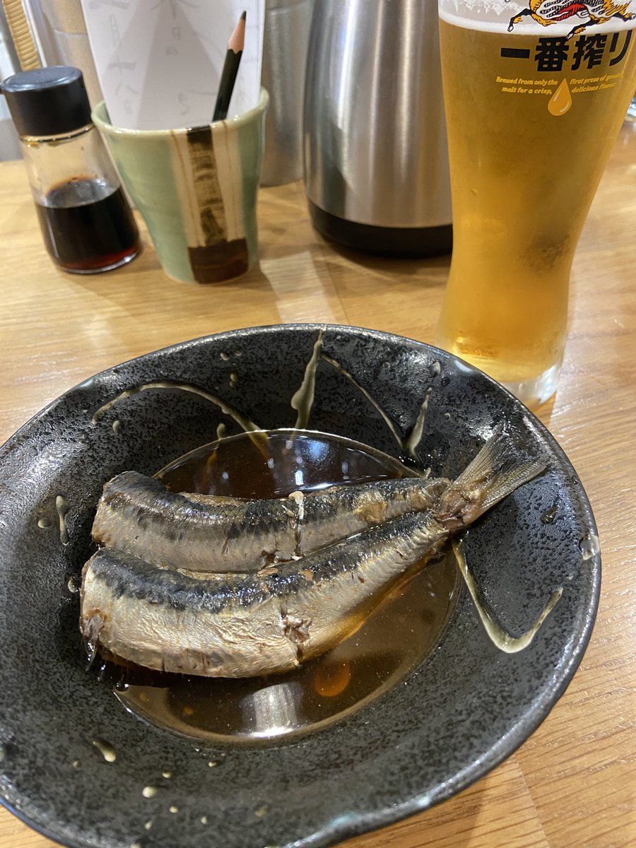 higewashi's tweet photo. 鰯の生姜煮、野沢菜の天ぷら https://t.co/w1jKPi2trV