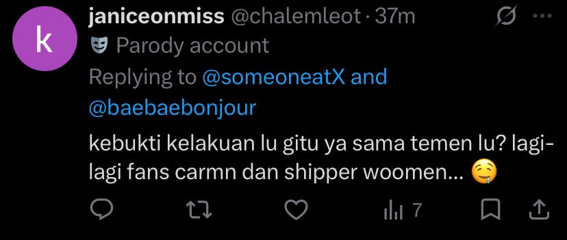 someoneatX's tweet photo. @chalemleot @baebaebonjour Ga punya pendirian… tadi perasan ngetik begini pffttt… lucunya lg tiap lu replies, lu like sendiri  😂😂😂 https://t.co/prKirFZig9