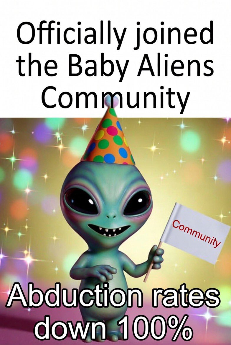 BbyAlien2026's tweet photo. 👽 BBYALIEN HAS LANDED 🛸

BBYALIEN is an intergalactic meme coin powered by community, internet culture, and pure chaos 🚀

Built for the people and fueled by memes, BBYALIEN isn’t just another token —
it’s a movement invading timelines across the galaxy.

👾 Community Powered
🚀 Meme Driven
💎 Diamond Hand Energy
🌌 Built For Viral Internet Culture

No suits.
No fake promises.
Just memes, community, and the invasion 👽

The mission is simple:
🛸 Grow the community
📈 Dominate the meme space
🚀 Send BBYALIEN beyond Earth

NOT FROM EARTH.
BUILT FOR THE MEME.

Together We Invade Timelines 👽

#BBYALIEN #MemeCoin #CryptoCommunity #Solana #Memes #AlienInvasion #CryptoX #ToTheMoon 👽🌕🚀