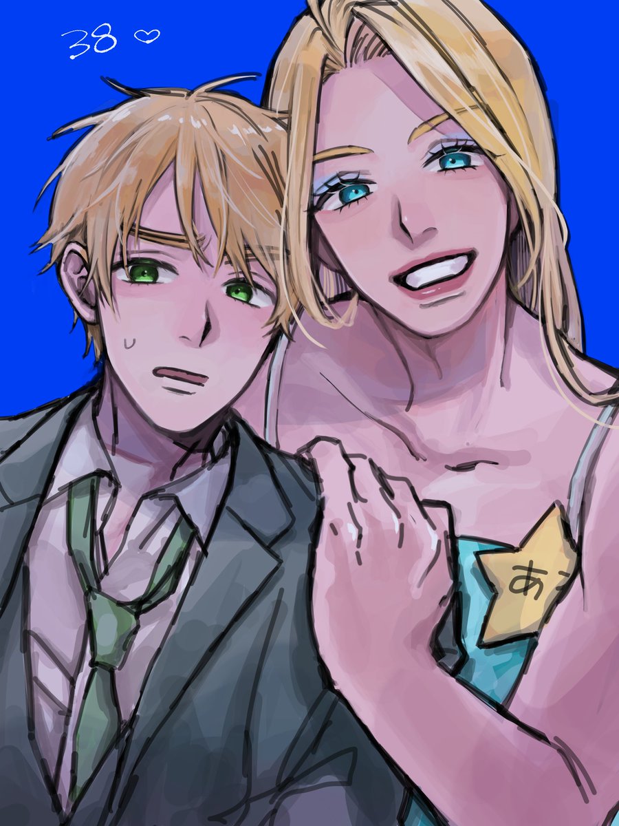 tmtmt91h's tweet photo. べいえい　アルアサ　※アルの女装
moさんの作品のFAです。
半年前に描いたものですが……。 https://t.co/1WvgJyRa22
