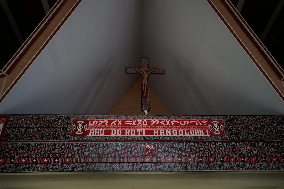 Civixplorer's tweet photo. What a Roman Catholic church looks like in North Sumatra, Indonesia 🇮🇩 https://t.co/AZPZ0oYtxa