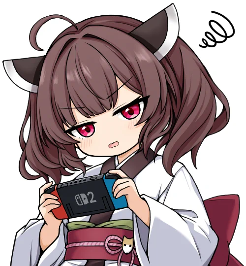 うちの配信の隅っこでゲームしてるきりたんです。 gifは重すぎたから差分で