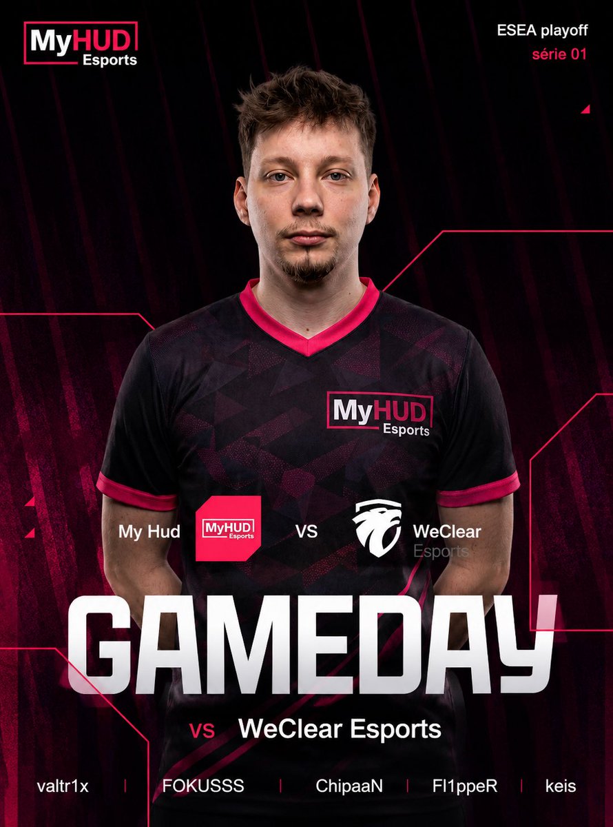 MyHUDEsportsCS's tweet photo. MATCH DAY.
Today is revenge day.
After being beaten in the Winners Bracket by WeClear,
our paths cross again tonight so we can prove who we are.
🆚 🇭🇳 WeClear
🕒 19:30 CET
See you there tonight!
We're ready.
#MyHUD #CS2 #MatchDay #ESEA #Playoff https://t.co/mwBB9tQqQv