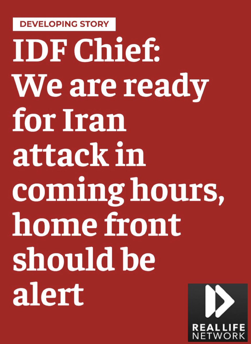 DanielCohenTV's tweet photo. 🚨BREAKING: Israel is preparing for the possibility of incoming Iranian missile fire in the coming hours, according to the IDF. https://t.co/km3Qwmj1Vs