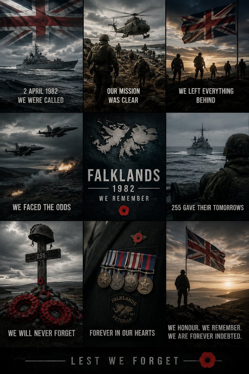 Lee_MJ_Chapman's tweet photo. 44 years ago today, rhe Falklands conflict ended. 

We will remember them. https://t.co/0sC0ChPbbV