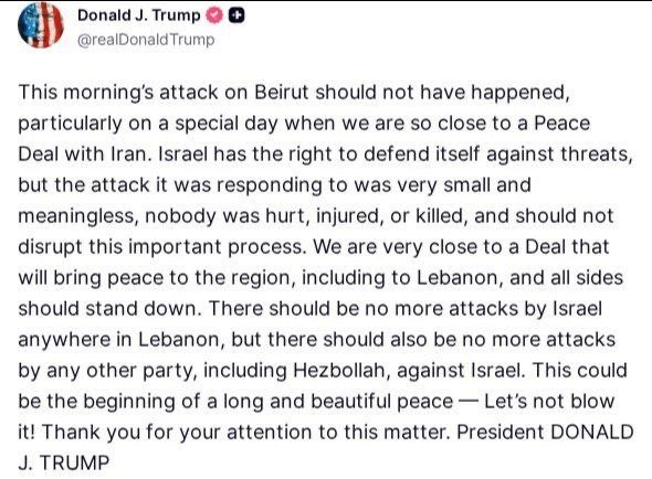 cym27s's tweet photo. Trump via truth social https://t.co/2NcC6cT2Sh