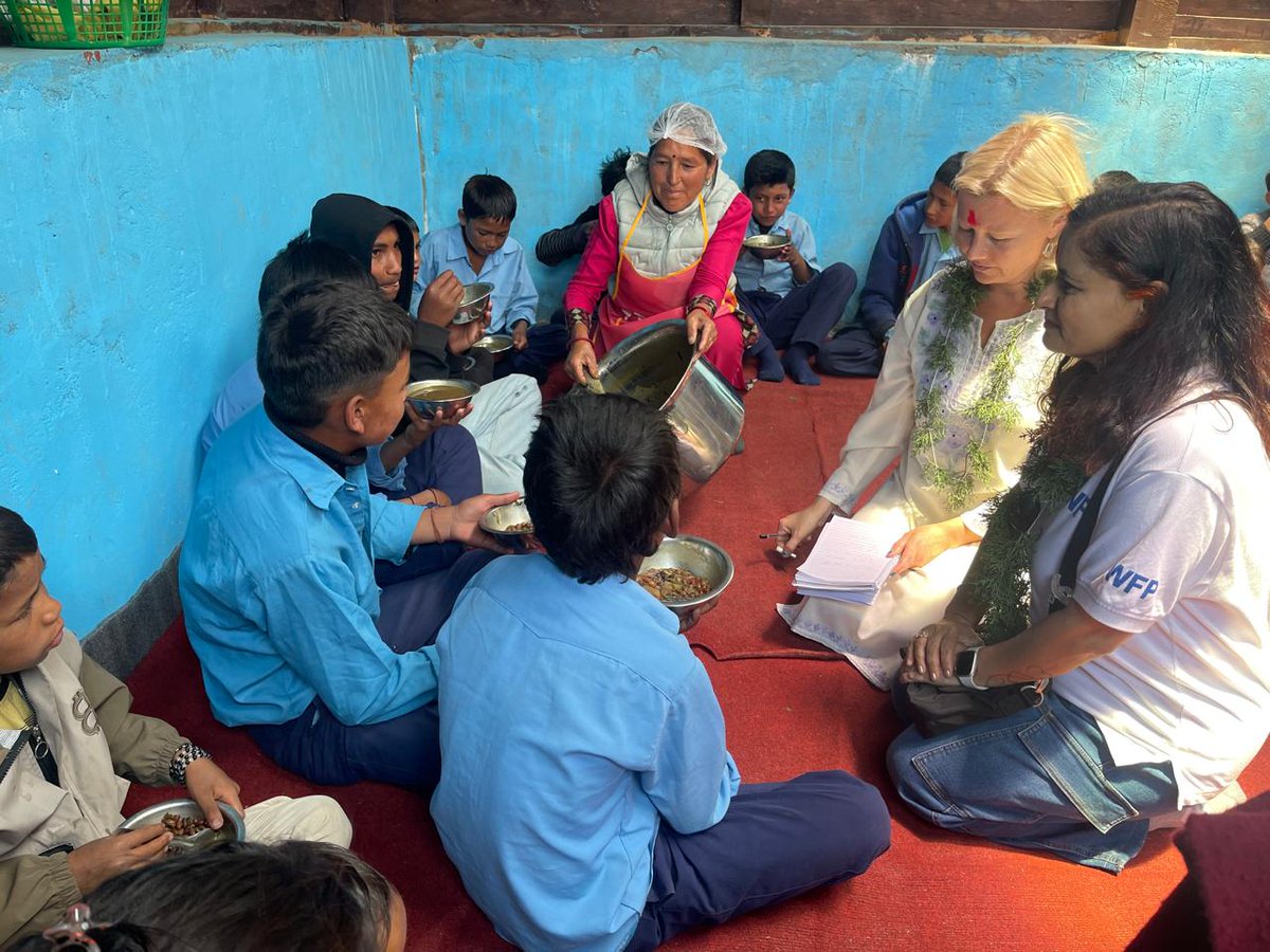 rlwfp's tweet photo. Transforming Food Systems through strong Partnerships!

@WFP_Nepal values its strong partnership with @FinlandinNepal in advancing sustainable, community-led solutions that improve nutrition, strengthen livelihoods and build resilience.

Through its support to the Home-Grown School Feeding Programme Finland 🇫🇮 is helping strengthen local food systems in Nepal🇳🇵by linking school meals with smallholder farmers. 

This approach promotes sustainable, climate-smart agriculture while delivering locally driven solutions that improve community wellbeing.

We look forward to continued engagement & sharing lessons from the field as we work together towards stronger, healthier communities.