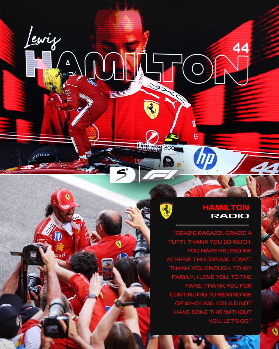 SuperSportTV's tweet photo. "To the fans, thank you for continuing to remind me of who I am. I could not have done this without you. Let’s go.” ♥️👏

#F1 #BarcelonaGP https://t.co/ZoYeQ8dOEI