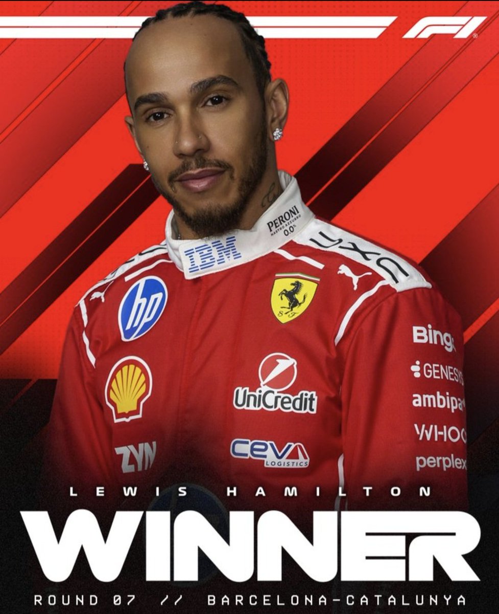 GeorgeBalmaF1's tweet photo. VICTORIA 🏆🏁 @LewisHamilton 🇬🇧  #F1 #Formula1 #SpanishGP 🇪🇦 #Barcelona @ScuderiaFerrari 🇮🇹 #Leyenda 👊🏽✨️ https://t.co/ceWRHEWM7Q