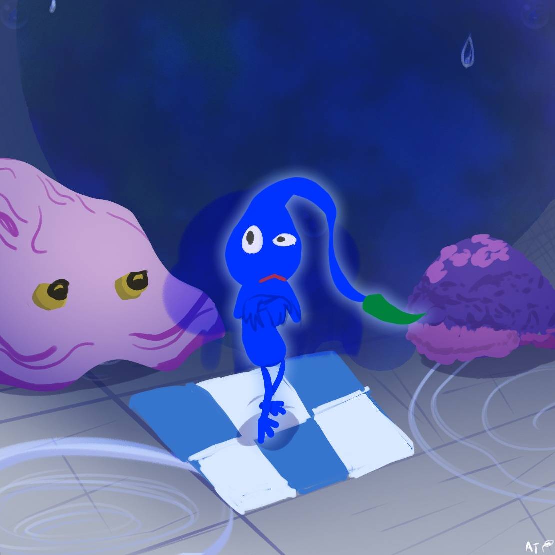 TrainAnon's tweet photo. "Blue Pikmin in blue pain." https://t.co/b5IIvYsxX4