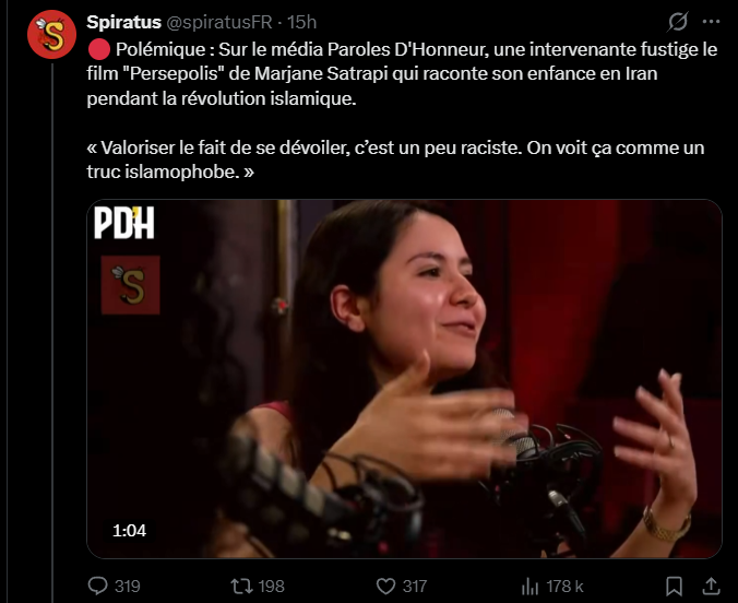 SpiraleZone1's tweet photo. @ParolesDHonneur , vous êtes vraiment une bande d'imbéciles. Allez vivre ce que vivent les iraniens, par ex, pas ceux qui sont au pouvoir et dont vous chérissez l'idéologie, mais ceux qui ont perdu libertés, proches, etc. https://t.co/ZrS7QOGrYF