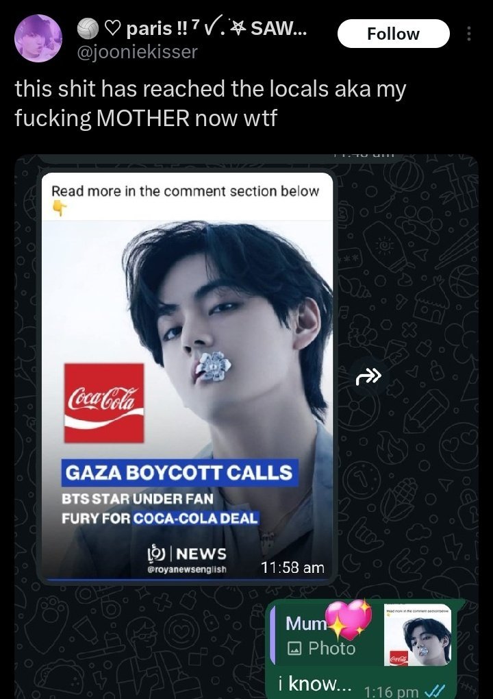 brattaex's tweet photo. When we said boycotters are nothing but cowards with a superiority complex, we weren’t wrong lol. Tell me y the same people who started multiple hate trains against 875..especially Tae, r now first in line to attend the concert? What hppned to the boycott? ur morals are tht weak? https://t.co/D1FMPxKbKN