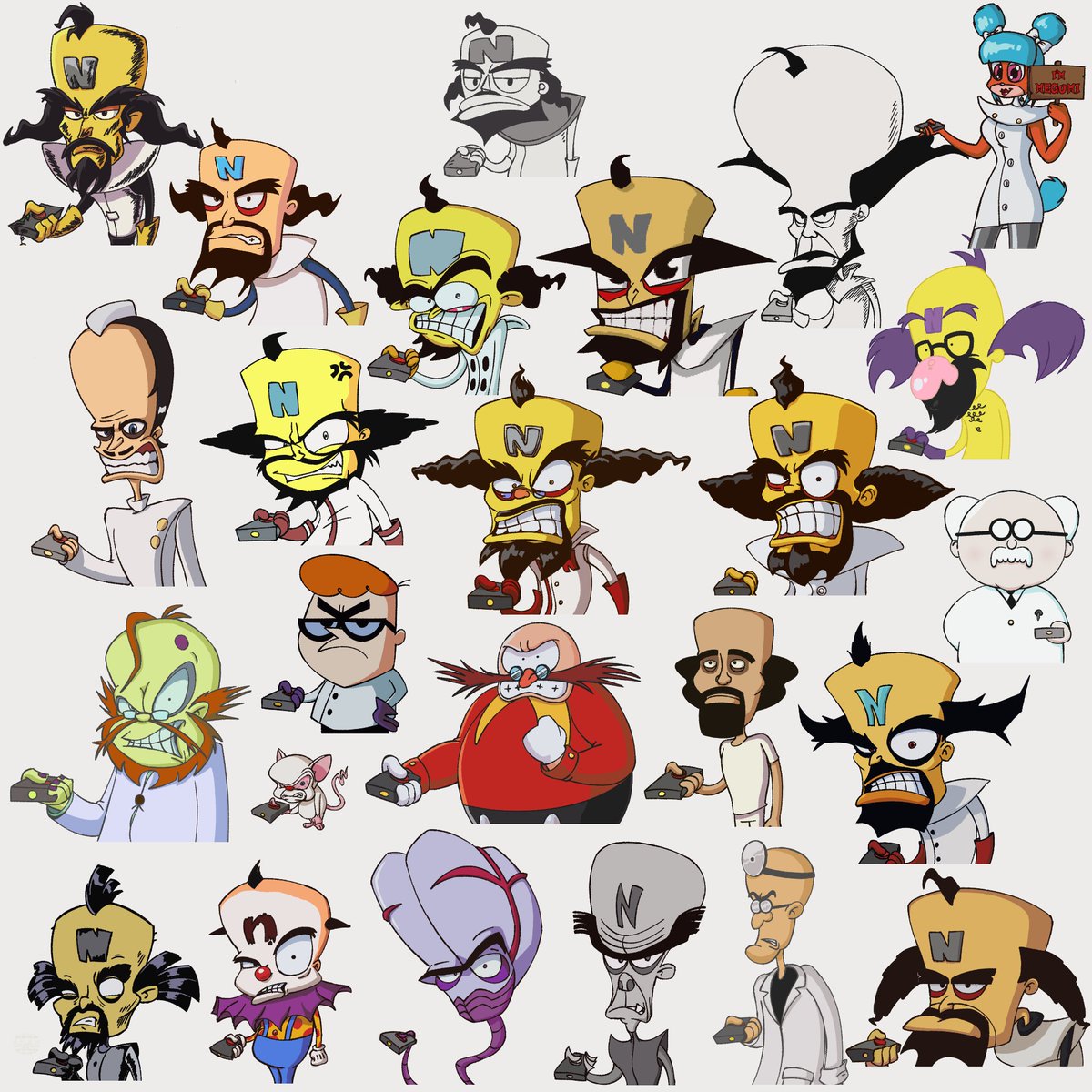 Cortexs and guys i did to a certain scene of my animation Cortex