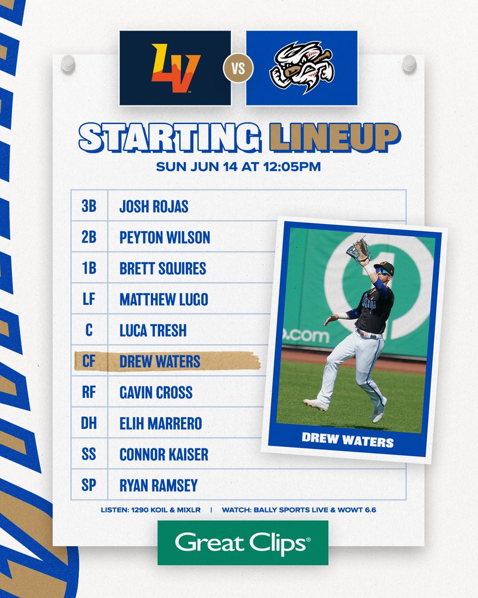 OMAStormChasers's tweet photo. The best game in Omaha 📍

🆚 Las Vegas Aviators
🏟️ Werner Park
🎟️ https://t.co/ub9KglORzW
💪 LHP Ryan Ramsey
⏰ 12:05 p.m. CT
📻 1290 KOIL
📺 WOWT 6.6
📱 @Bally__Sports 
💈 @GreatClips https://t.co/l1uwbP6eLb