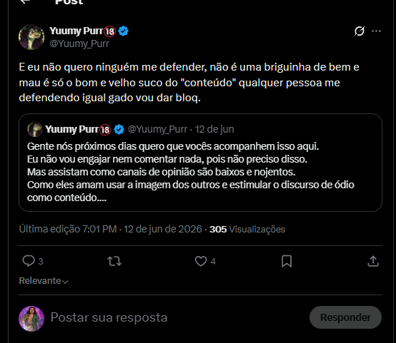 AlexandriniGabe's tweet photo. Veja: ele pede que você acompanhe a história.

Mas já avisa que quem aparecer para defendê-lo da forma "errada" vai tomar block.

Percebe o problema?

A audiência não é tratada como pessoas com autonomia.

É tratada como ferramenta.

Cuidado com os "tadinhos". https://t.co/xe6TsFPW72