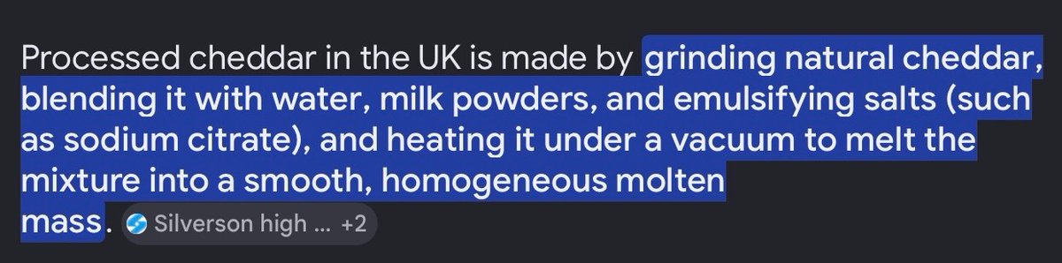 silverfoxlover's tweet photo. @jackbuckby We also make processed Cheddar the same way. Don’t be a cheese snob…you buy what you can afford and whatever suits your palate. https://t.co/vIXfM4izSc