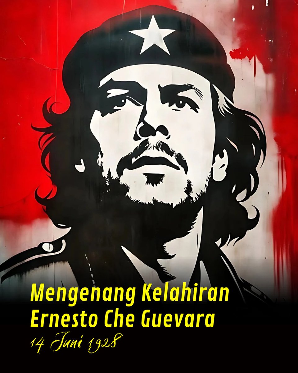 KasbiIndo's tweet photo. Mengenang kelahiran Che,
Mari kita teguhkan persatuan klas.
Dengan kobaran semangat Internasionalisme proletar, melalui perjuangan yang revolusioner dan terorganisir.
Masa depan umat manusia pasti akan lebih adil dan bermartabat.
#cheguvera #kasbi #mudaberanimilitan https://t.co/Hu2vY1zDE0